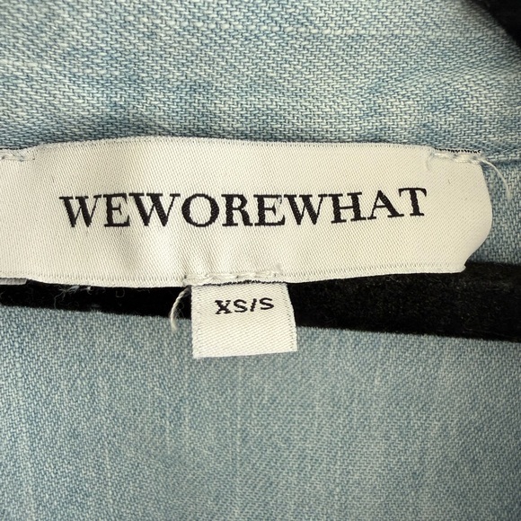 WeWoreWhat Light Denim Button Down Shirt Women’s Size XS/S - Picture 4 of 4